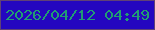 文字の大きさ：2、枠の色：604176、背景の色：2406c0、文字の色：219d73 無料ブログパーツのブログ時計