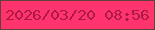 文字の大きさ：1、枠の色：60423a、背景の色：ff336e、文字の色：ab1a40 無料ブログパーツのブログ時計