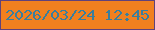 文字の大きさ：5、枠の色：60427b、背景の色：f1801f、文字の色：397e9e 無料ブログパーツのブログ時計