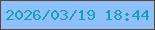 文字の大きさ：1、枠の色：604333、背景の色：8ec1f9、文字の色：189dbe 無料ブログパーツのブログ時計