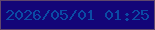 文字の大きさ：1、枠の色：60476c、背景の色：130578、文字の色：0b4ba5 無料ブログパーツのブログ時計