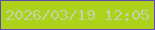 文字の大きさ：2、枠の色：604ab0、背景の色：aed11b、文字の色：c0d4a8 無料ブログパーツのブログ時計