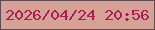 文字の大きさ：1、枠の色：604b54、背景の色：d6a296、文字の色：ac1e53 無料ブログパーツのブログ時計