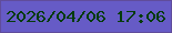 文字の大きさ：3、枠の色：604c9b、背景の色：665bc6、文字の色：053b0a 無料ブログパーツのブログ時計
