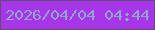 文字の大きさ：1、枠の色：604e6e、背景の色：a736eb、文字の色：90a7cb 無料ブログパーツのブログ時計