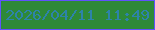 文字の大きさ：4、枠の色：6052fc、背景の色：2e8938、文字の色：2d83aa 無料ブログパーツのブログ時計