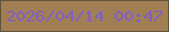 文字の大きさ：1、枠の色：60533b、背景の色：a27f53、文字の色：7f5ec7 無料ブログパーツのブログ時計