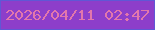 文字の大きさ：2、枠の色：6057d5、背景の色：8d3eca、文字の色：e277ac 無料ブログパーツのブログ時計