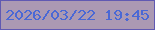 文字の大きさ：5、枠の色：6059b2、背景の色：ab99b3、文字の色：4a68d5 無料ブログパーツのブログ時計