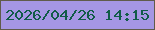 文字の大きさ：1、枠の色：605b4b、背景の色：a596e4、文字の色：115b48 無料ブログパーツのブログ時計