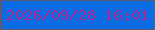 文字の大きさ：3、枠の色：605b78、背景の色：0b6be2、文字の色：a22f95 無料ブログパーツのブログ時計