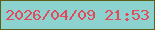 文字の大きさ：5、枠の色：605f18、背景の色：8cd2ce、文字の色：e2495b 無料ブログパーツのブログ時計