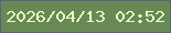 文字の大きさ：1、枠の色：605f83、背景の色：678a54、文字の色：e8ffc3 無料ブログパーツのブログ時計