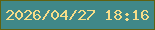 文字の大きさ：5、枠の色：606110、背景の色：408888、文字の色：f7dd89 無料ブログパーツのブログ時計