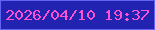 文字の大きさ：3、枠の色：6063f4、背景の色：2223b1、文字の色：fc51d0 無料ブログパーツのブログ時計
