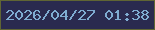 文字の大きさ：5、枠の色：606534、背景の色：2a2a4f、文字の色：7facd2 無料ブログパーツのブログ時計