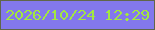 文字の大きさ：2、枠の色：60664a、背景の色：8378ed、文字の色：a2e740 無料ブログパーツのブログ時計