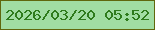 文字の大きさ：5、枠の色：60670d、背景の色：a1dda3、文字の色：2e7b1c 無料ブログパーツのブログ時計