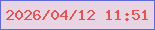 文字の大きさ：1、枠の色：6069d4、背景の色：e8d4e3、文字の色：e15550 無料ブログパーツのブログ時計