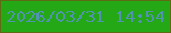 文字の大きさ：4、枠の色：606a15、背景の色：25a816、文字の色：5194b2 無料ブログパーツのブログ時計