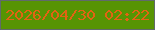 文字の大きさ：2、枠の色：606a6b、背景の色：579403、文字の色：e36313 無料ブログパーツのブログ時計