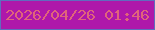 文字の大きさ：5、枠の色：606cbe、背景の色：ae18aa、文字の色：e0657a 無料ブログパーツのブログ時計
