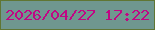 文字の大きさ：3、枠の色：607633、背景の色：6f978f、文字の色：c00784 無料ブログパーツのブログ時計