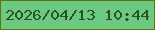 文字の大きさ：1、枠の色：607704、背景の色：6bc981、文字の色：2c531c 無料ブログパーツのブログ時計