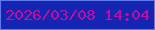 文字の大きさ：1、枠の色：6079f0、背景の色：1426b1、文字の色：c50ba7 無料ブログパーツのブログ時計