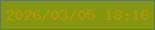 文字の大きさ：2、枠の色：607b4a、背景の色：85970f、文字の色：b19605 無料ブログパーツのブログ時計