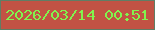 文字の大きさ：3、枠の色：607d65、背景の色：c25244、文字の色：81f34e 無料ブログパーツのブログ時計