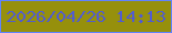 文字の大きさ：1、枠の色：6083fd、背景の色：96900c、文字の色：525dcd 無料ブログパーツのブログ時計