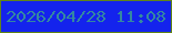 文字の大きさ：3、枠の色：608419、背景の色：1423ed、文字の色：3488a1 無料ブログパーツのブログ時計