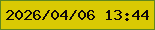 文字の大きさ：5、枠の色：60871e、背景の色：d9ca03、文字の色：10080a 無料ブログパーツのブログ時計