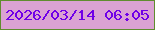 文字の大きさ：1、枠の色：608c2f、背景の色：dba2d3、文字の色：7000e7 無料ブログパーツのブログ時計