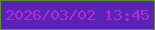 文字の大きさ：4、枠の色：608c39、背景の色：5b22b6、文字の色：ae2ed3 無料ブログパーツのブログ時計