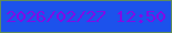文字の大きさ：5、枠の色：608c5a、背景の色：1c52ec、文字の色：800ce5 無料ブログパーツのブログ時計
