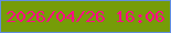 文字の大きさ：5、枠の色：608de1、背景の色：769c08、文字の色：ff0c85 無料ブログパーツのブログ時計