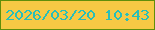 文字の大きさ：5、枠の色：608e0a、背景の色：f6c944、文字の色：28beba 無料ブログパーツのブログ時計