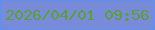 文字の大きさ：3、枠の色：6090ed、背景の色：788bd8、文字の色：5ca033 無料ブログパーツのブログ時計