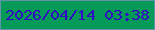 文字の大きさ：3、枠の色：6092ae、背景の色：069a58、文字の色：3109c5 無料ブログパーツのブログ時計