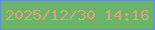 文字の大きさ：5、枠の色：6092d1、背景の色：6cb469、文字の色：d8a47b 無料ブログパーツのブログ時計
