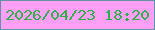 文字の大きさ：2、枠の色：6094a2、背景の色：ffa0f6、文字の色：32af4c 無料ブログパーツのブログ時計