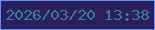 文字の大きさ：5、枠の色：6094f9、背景の色：2b1f5d、文字の色：3b7ca5 無料ブログパーツのブログ時計