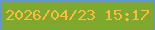 文字の大きさ：4、枠の色：6097d1、背景の色：7ea82e、文字の色：f8bf3f 無料ブログパーツのブログ時計