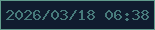 文字の大きさ：3、枠の色：609b8c、背景の色：101c2f、文字の色：477a7b 無料ブログパーツのブログ時計