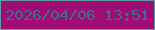 文字の大きさ：4、枠の色：609ca6、背景の色：a10b74、文字の色：3e6c95 無料ブログパーツのブログ時計