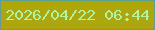 文字の大きさ：5、枠の色：609d94、背景の色：ada70e、文字の色：adf5a3 無料ブログパーツのブログ時計