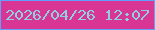 文字の大きさ：2、枠の色：60a0fc、背景の色：d93594、文字の色：8fcee3 無料ブログパーツのブログ時計