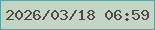 文字の大きさ：3、枠の色：60a1a3、背景の色：c2d6c3、文字の色：584844 無料ブログパーツのブログ時計